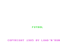 C64 GameBase Futbol Load'N'Run 1985