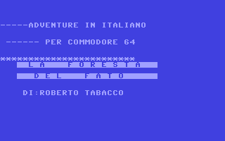 C64 GameBase Foresta_del_Fato,_La Edisoft_S.r.l./Next_Game 1984