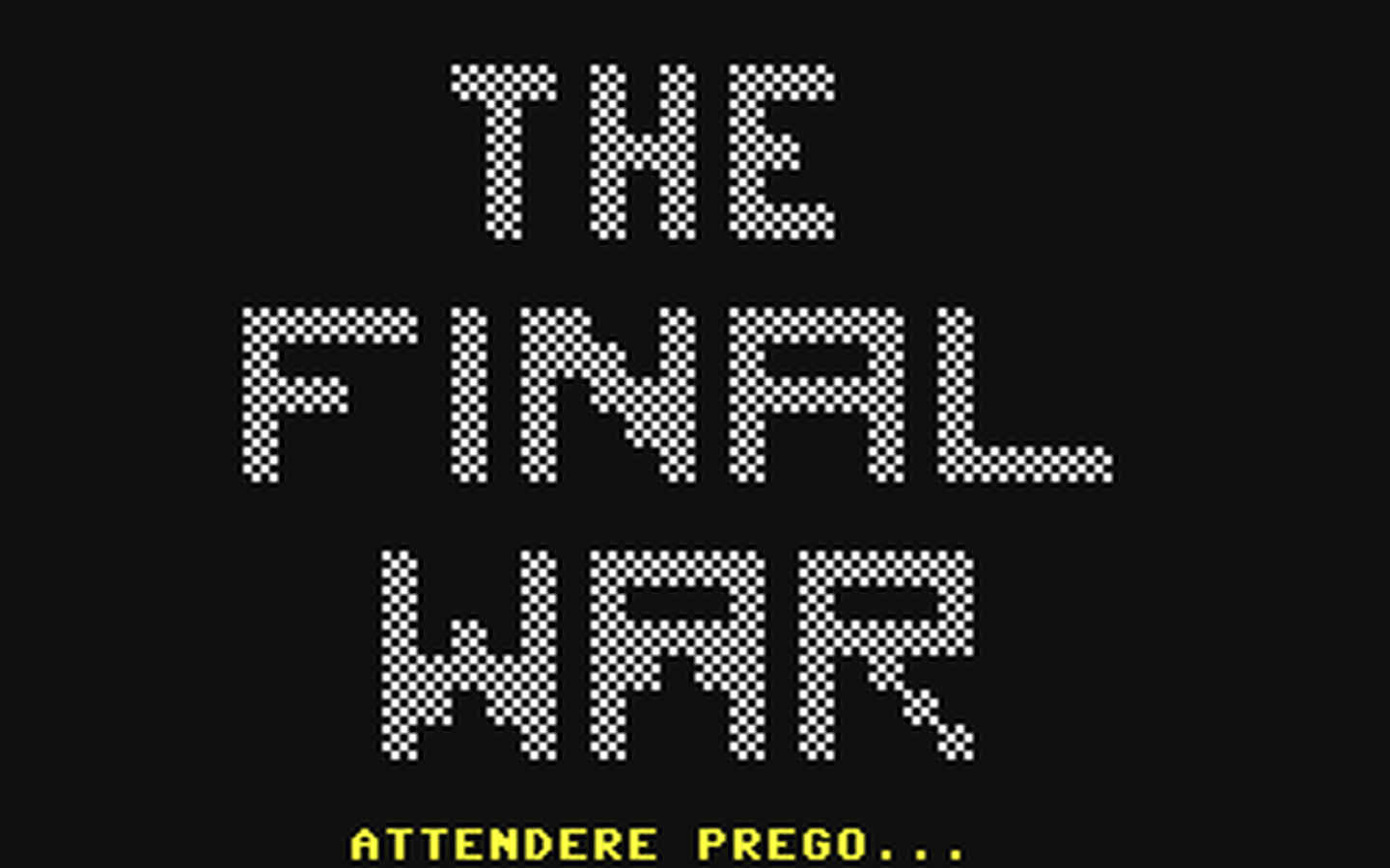 C64 GameBase Final_War,_The Edisoft_S.r.l./Next_Game 1985