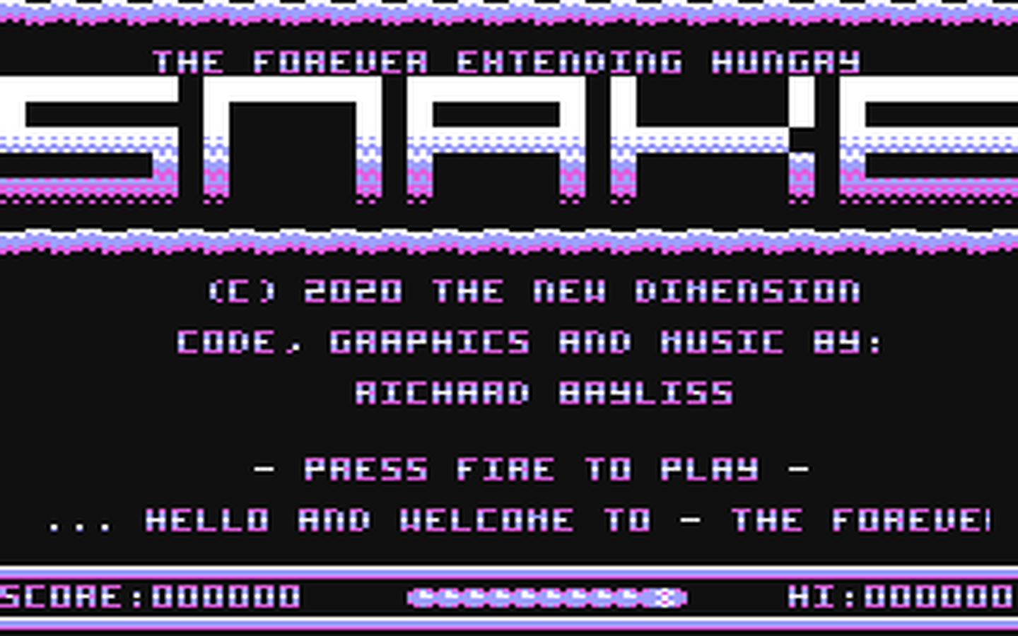 C64 GameBase Forever_Extending_Hungry_Snake,_The The_New_Dimension_(TND) 2020