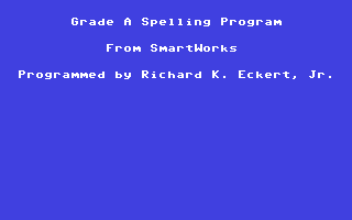 C64 GameBase Grade_A_Spelling_Program_(grades_6/7/8) SmartWorks 1989