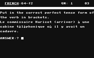 C64 GameBase GCE'O'Level_-_French Ivan_Berg_Software_Ltd. 1984
