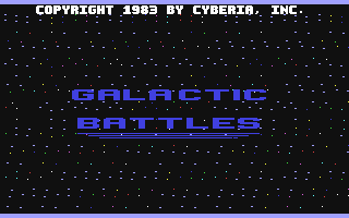 C64 GameBase Galactic_Battles Cyberia,_Inc. 1983