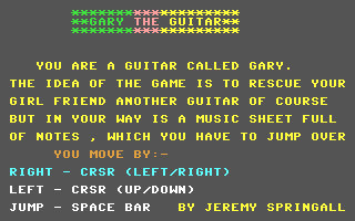 C64 GameBase Gary_the_Guitar PCN_(Personal_Computer_News)_Magazine 1984