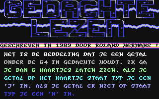 C64 GameBase Gedachte_lezen (Public_Domain) 1989