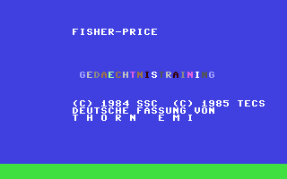 C64 GameBase Gedächtnistraining Spinnaker_Software/Fisher-Price_Learning_Software 1985