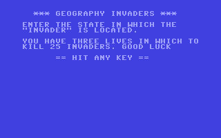 C64 GameBase Geography_Invaders CW_Communications,_Inc./RUN 1984