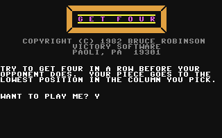 C64 GameBase Get_Four Victory_Software 1982