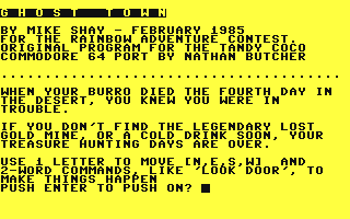 C64 GameBase Ghost_Town Falsoft/Newrainbow_Publications 1987