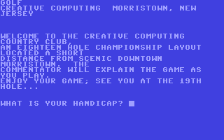 C64 GameBase Golf Creative_Computing 1978