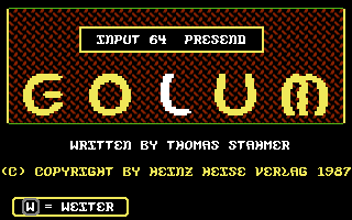 C64 GameBase Golum Verlag_Heinz_Heise_GmbH/Input_64 1987