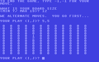 C64 GameBase Gomoko Creative_Computing 1978