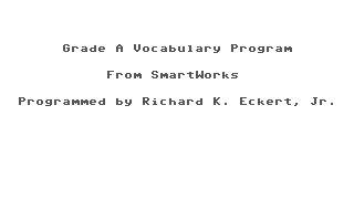 C64 GameBase Grade_A_Vocabulary_Program SmartWorks