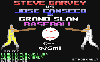 C64 GameBase Grand_Slam_Baseball_-_Steve_Garvey_vs._Jose_Canseco Cosmi 1987