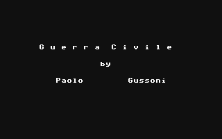 C64 GameBase Guerra_Civile Editronica_s.r.l./Commodisk 1986