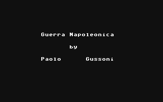 C64 GameBase Guerra_Napoleonica Editronica_s.r.l./Radio_Elettronica_&_Computer 1986