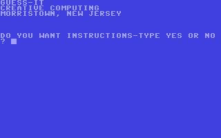 C64 GameBase Guess-It Creative_Computing 1979