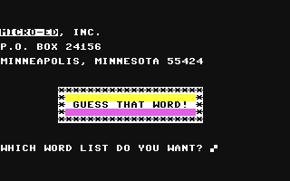 C64 GameBase Guess_That_Word! Micro-Ed,_Inc.