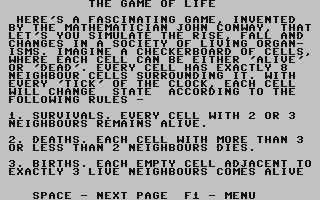 C64 GameBase Game_of_Life,_The Gold_Disk,_Inc. 1985