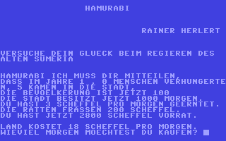 C64 GameBase Hamurabi