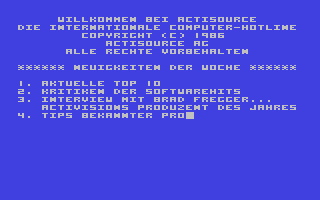 C64 GameBase Hacker_II_-_The_Doomsday_Papers Activision 1986