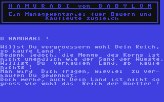 C64 GameBase Hamurabi_von_Babylon 1983