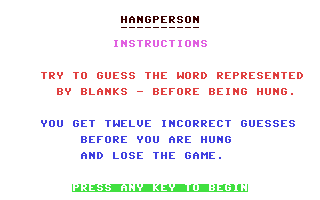 C64 GameBase Hangperson