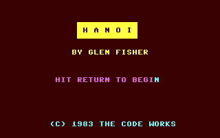 C64 GameBase Hanoi Osbourne/McGraw-Hill 1983