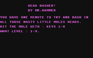 C64 GameBase Head_Basher Robtek_Ltd. 1986