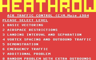 C64 GameBase Heathrow_Air_Traffic_Control Hewson_Consultants_Ltd. 1984