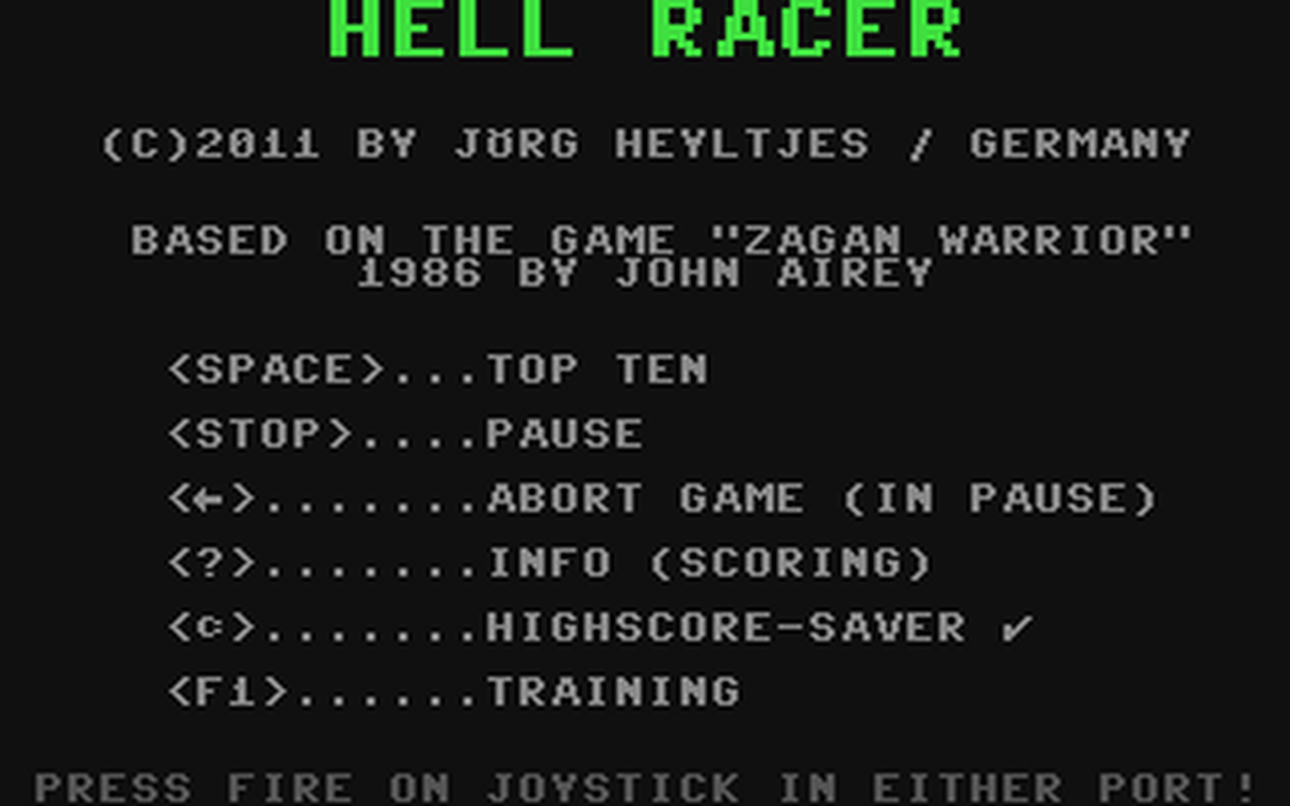 C64 GameBase Hell_Racer (Public_Domain) 2011