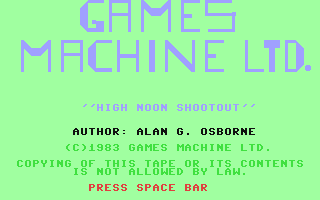 C64 GameBase High_Noon_Shootout Stack_Computer_Services_Ltd. 1983