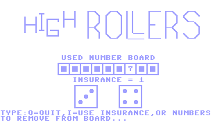 C64 GameBase High_Rollers Programmatics