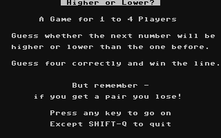 C64 GameBase Higher_or_Lower (Public_Domain)