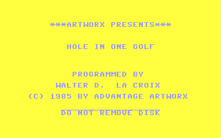 C64 GameBase Hole_in_One_Golf Advantage*Artworx 1985