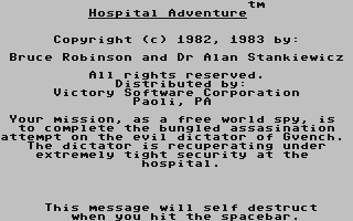 C64 GameBase Hospital_Adventure Victory_Software 1983