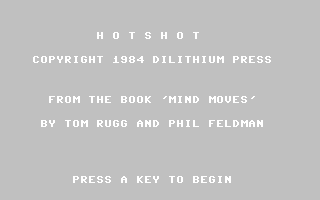 C64 GameBase Hotshot dilithium_Press 1984