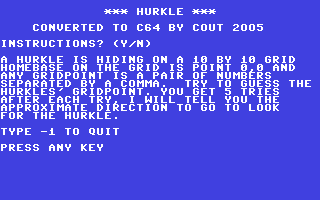 C64 GameBase Hurkle (Not_Published) 2005