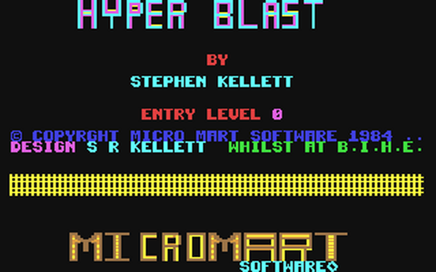 C64 GameBase Hyper_Blast Micro_Mart_Software 1984