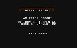 C64 GameBase Hyper_Orm_Jr. SYS_Public_Domain 1991