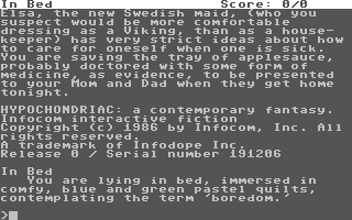 C64 GameBase Hypochondriac [Infocom] 2019