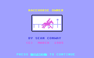C64 GameBase Racehorse_Owner Argus_Specialist_Publications_Ltd./Home_Computing_Weekly 1985