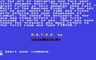 C64 GameBase Halls_of_the_Dwarven_Kings,_The The_Guild_Adventure_Software