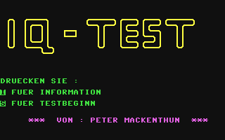 C64 GameBase IQ-Test Vogel-Verlag_KG/CHIP 1984
