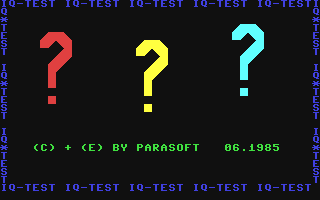 C64 GameBase IQ-Test CW-Publikationen_Verlags_GmbH/RUN 1985