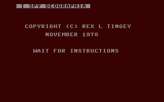C64 GameBase I_Spy_Geographia Practical_Computing 1980