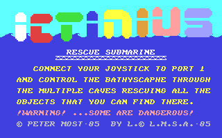 C64 GameBase Ictinius_-_Rescue_Submarine (Not_Published) 2019