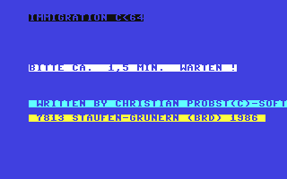C64 GameBase Immigration Tronic_Verlag_GmbH/Compute_mit 1987