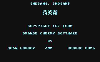 C64 GameBase Indians,_Indians Orange_Cherry_Software 1985