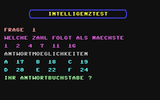C64 GameBase Intelligenztest (Public_Domain) 1985